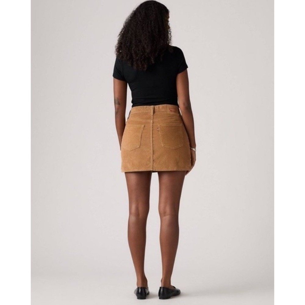 Levi's Women's Size 30" Waist Icon Mini Skirt Brown Corduroy - Picture 3 of 7